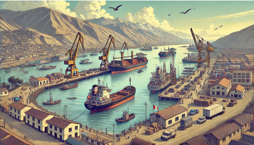 Inversión china y puertos de México Efectos del puerto de Chancay en logística mexicana Disminución de actividad en puertos mexicanos Rutas de comercio Pacífico Sur Competencia en exportaciones México-Perú Mercados asiáticos y puertos de Latinoamérica Infraestructura portuaria en el Pacífico Puertos mexicanos afectados por Chancay Conexión comercial Perú-China