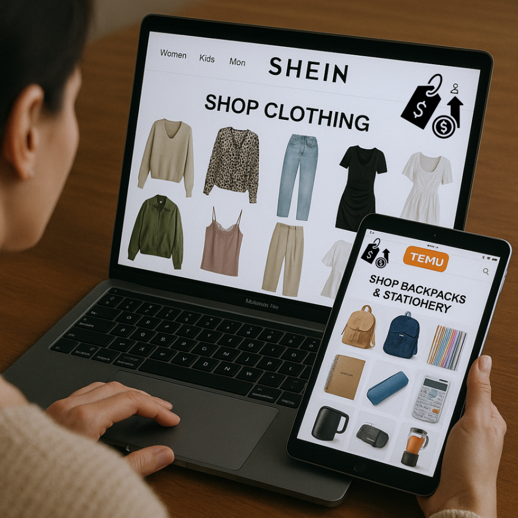 Aumento de precios en productos de Temu y Shein